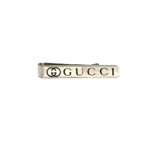 Vintage GUCCI SilverTie Clip - Polished Silver, Mint Condition - Picture 2 of 6